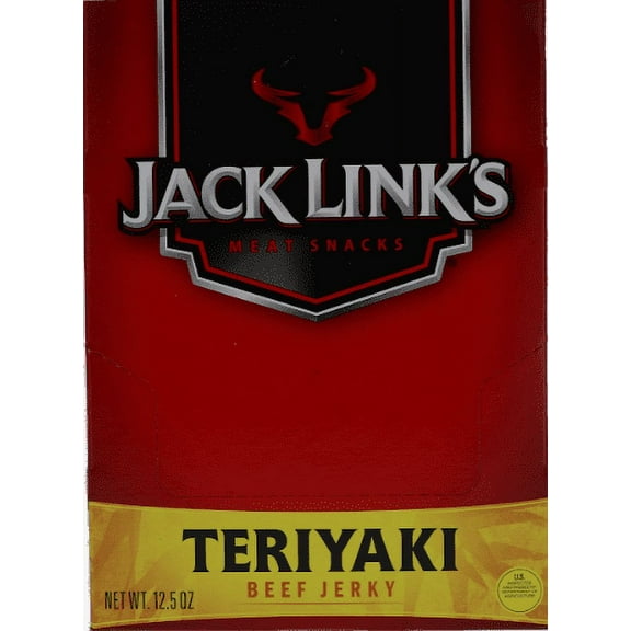 Jack Link's Beef Jerky, Teriyaki, 1.25-Ounce Bags (Pack of 10)