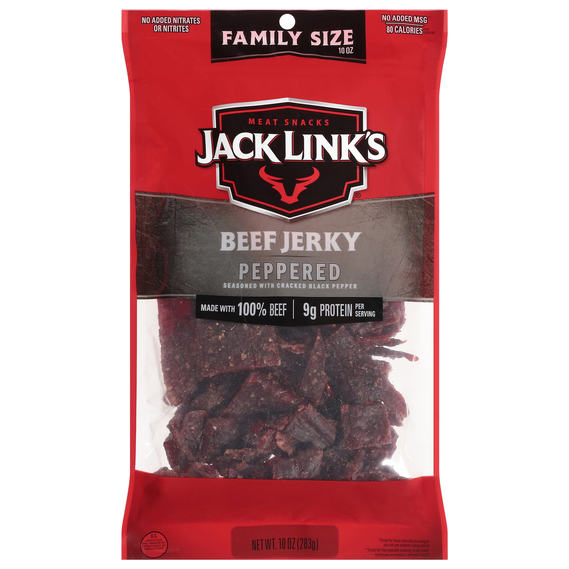 10 Ounce Jack Link's Beef Peppered Jerky 1/1 Count