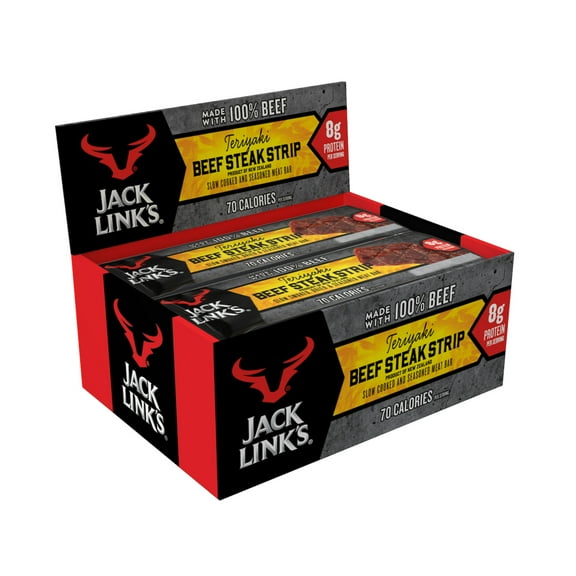 Jack Link's Beef Steak Bars, Teriyaki, 0.9oz, 12 CT