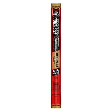 Jack Link’s Beef Sticks, 100% Beef, Original, 12g Protein per Stick, 0.92 oz Stick