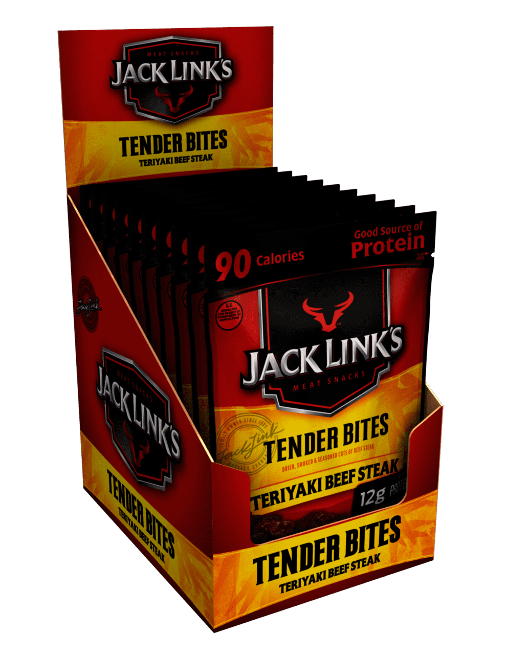 Jack Links Beef Tender Bites, Teriyaki, 1.25oz, 10 CT