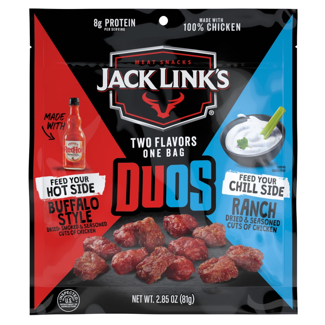 2.85 Ounce Jack Link's Duos Buffalo and Ranch Chicken Bites 1/1 Count