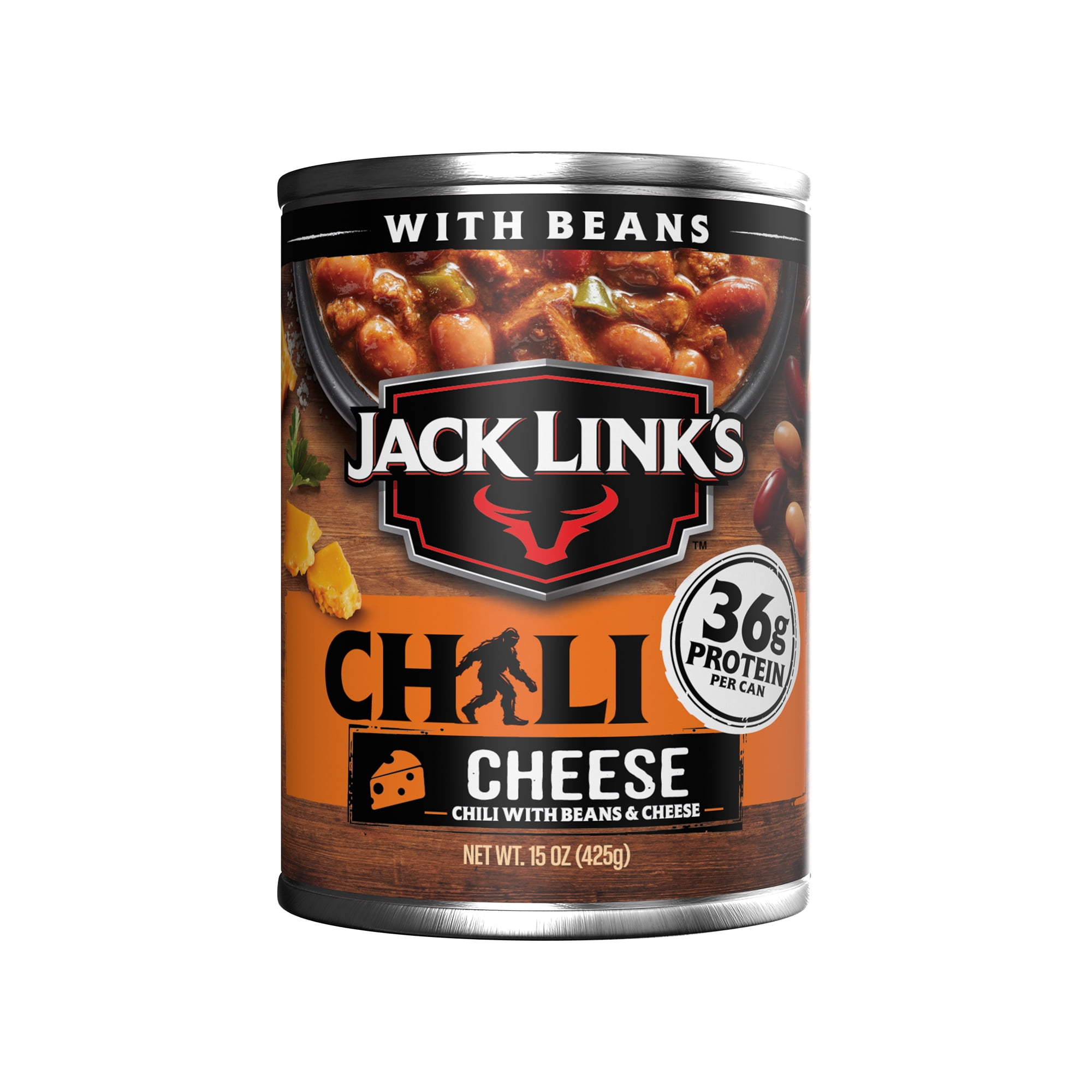Jack Link's Chili, Chili Cheese Flavored, 15Ounce Can, Hearty Chili Made with 100% Beef