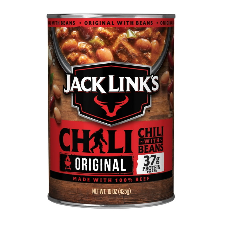 Jack Link's Original Chili with Beans, 15 Ounce Can, 37 Grams of