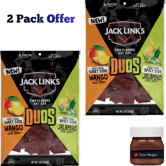Jack Link's Duos Mango Flavor and Jalapeo Beef Jerky, 5 Ounce