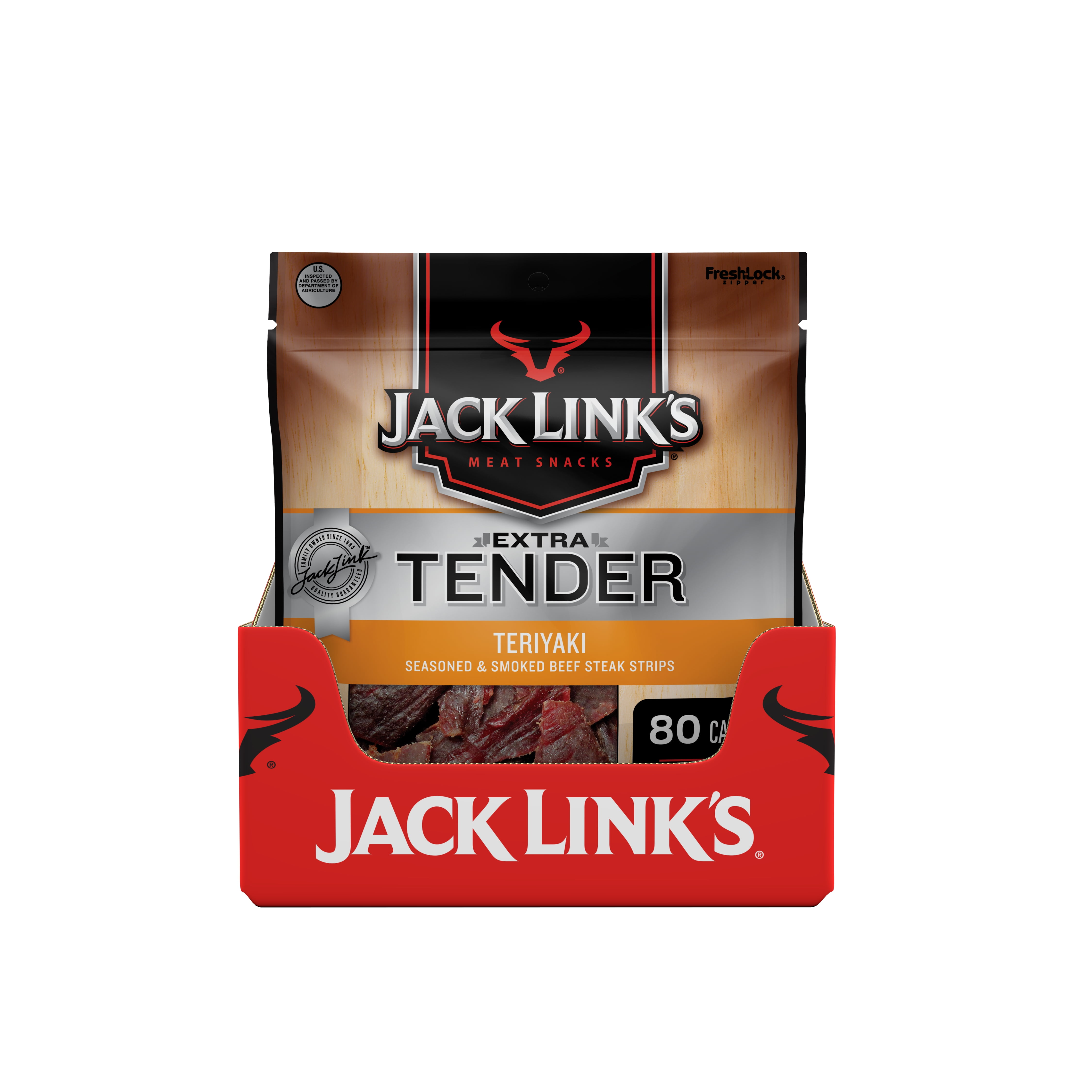 Jack Link's Extra Tender Teriyaki Beef Jerky Steak Strips, 2.85 oz.