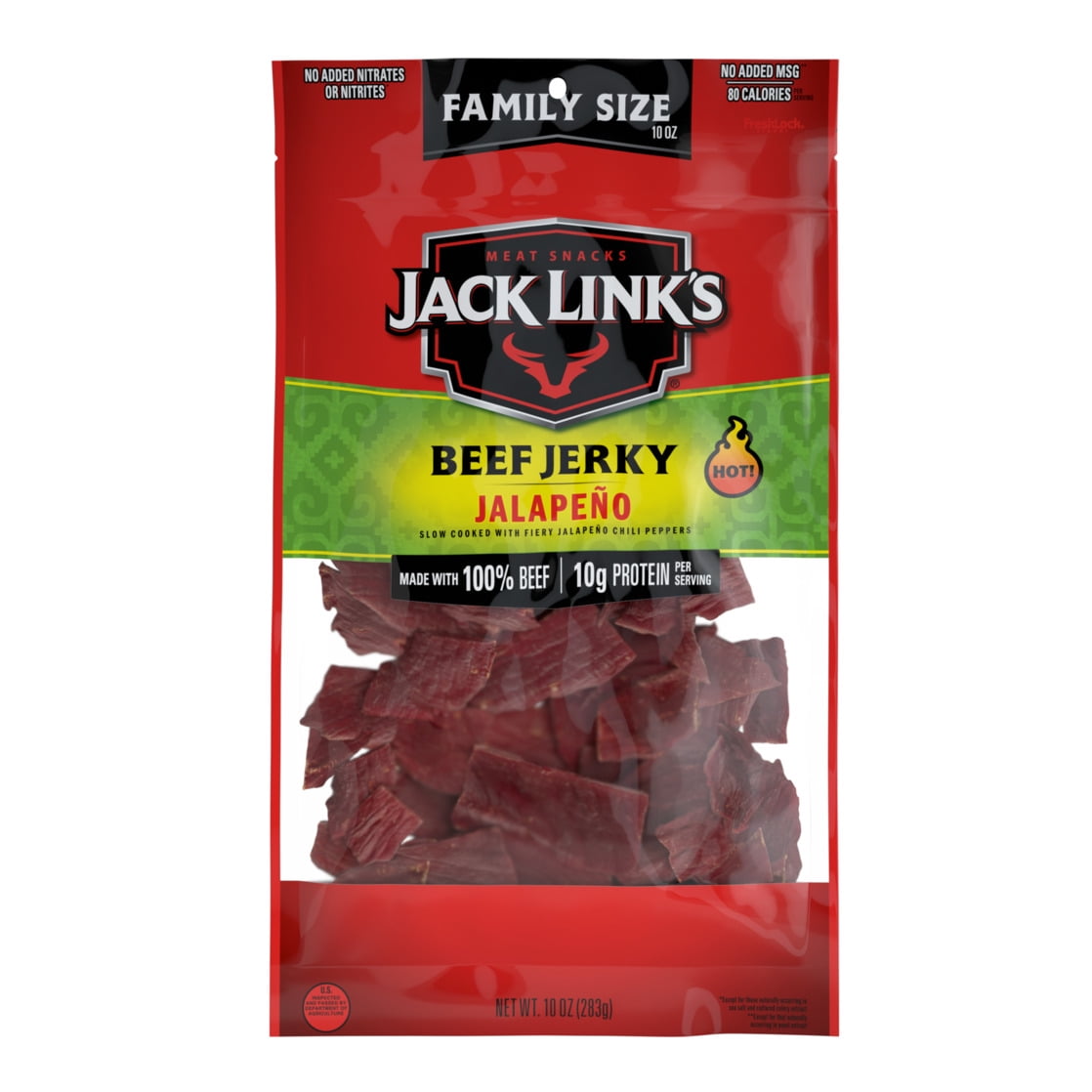 10 Ounce Jack Link's Jalapeno Beef Jerky 1/1 Count