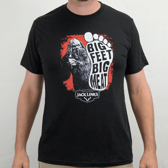 Jack Link's Men's Big Feet Big Meat Sasquatch Short Sleeve T-Shirt- 3XL