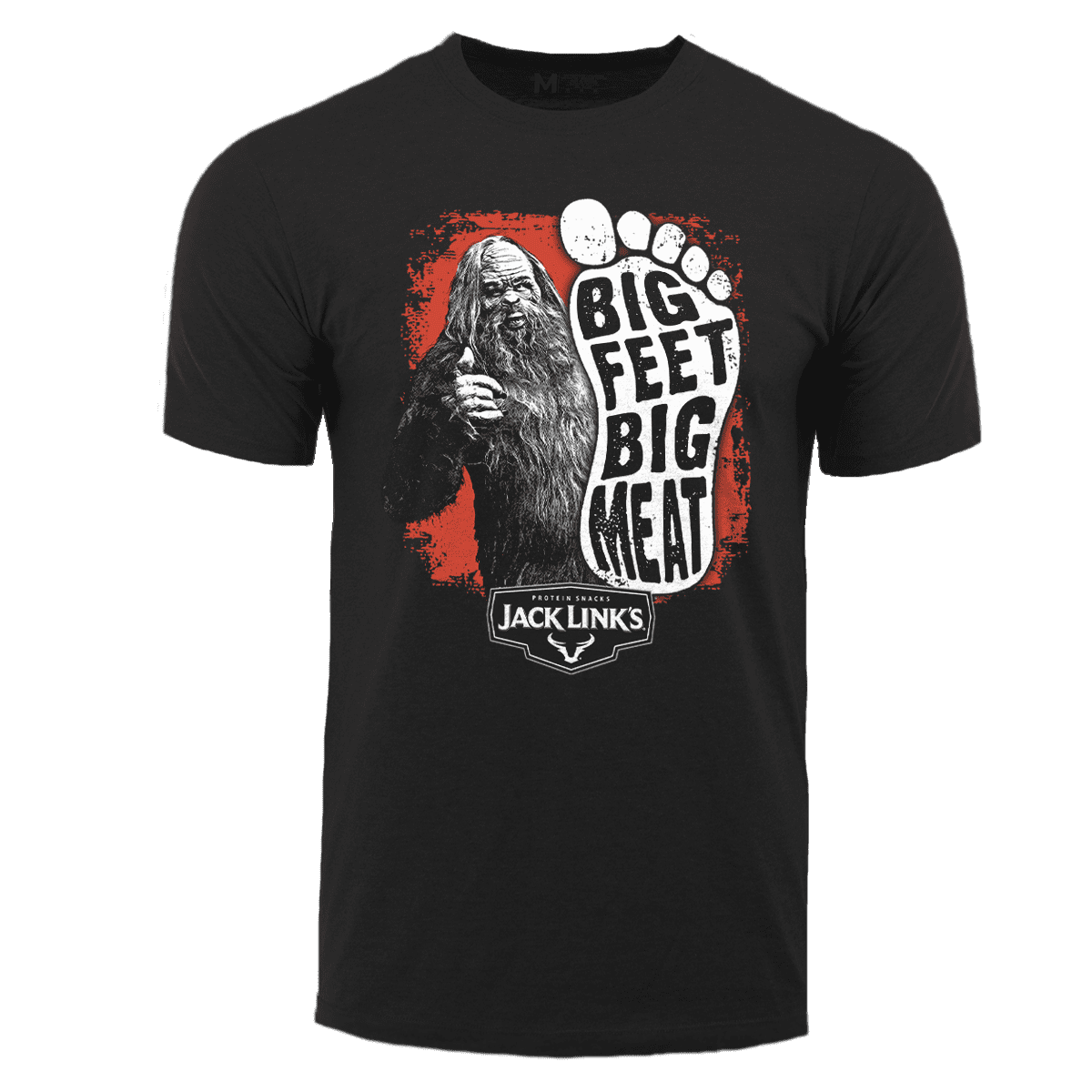 Jack Link's Men's Big Feet Big Meat Sasquatch Short Sleeve T-Shirt- S