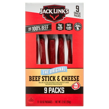 Jack Link's Original Beef & Cheese Sticks 9 Pack
