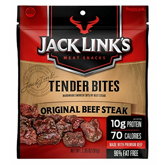 Jack Link's Original Beef Steak Tender Bites (Pack of 72)