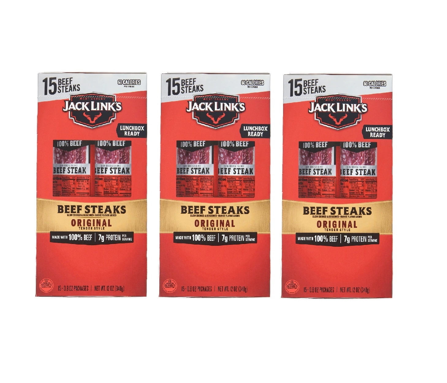 Jack Link’s Original Tender Style Beef Steak (15 ct.) 3PK