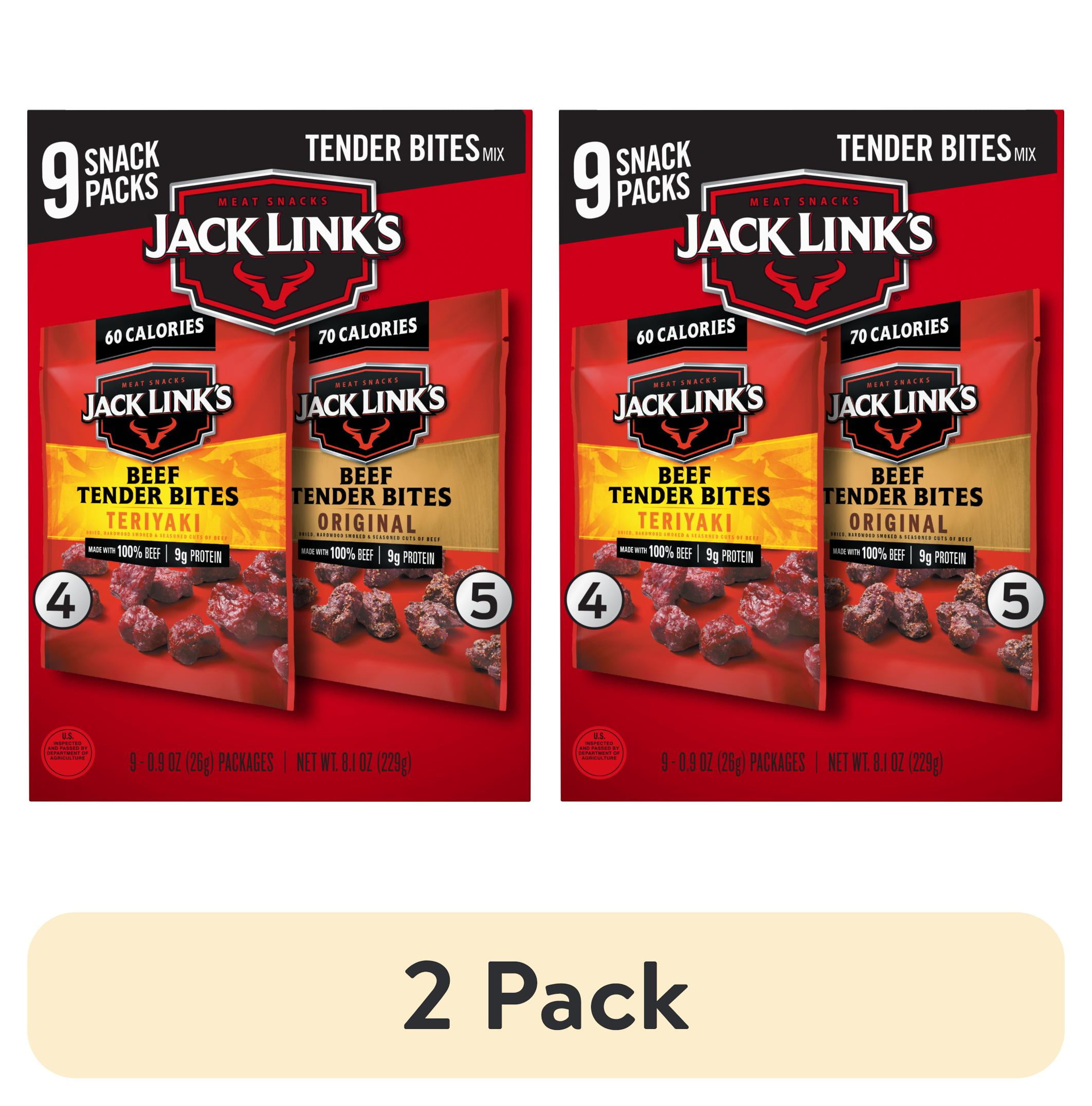 (2 pack) Jack Link's Original & Teriyaki Tender Bites 9ct Multipack