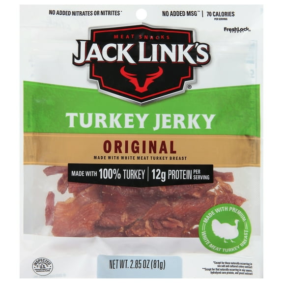 2.85oz Jack Link's Original Turkey Jerky 1/1 Count