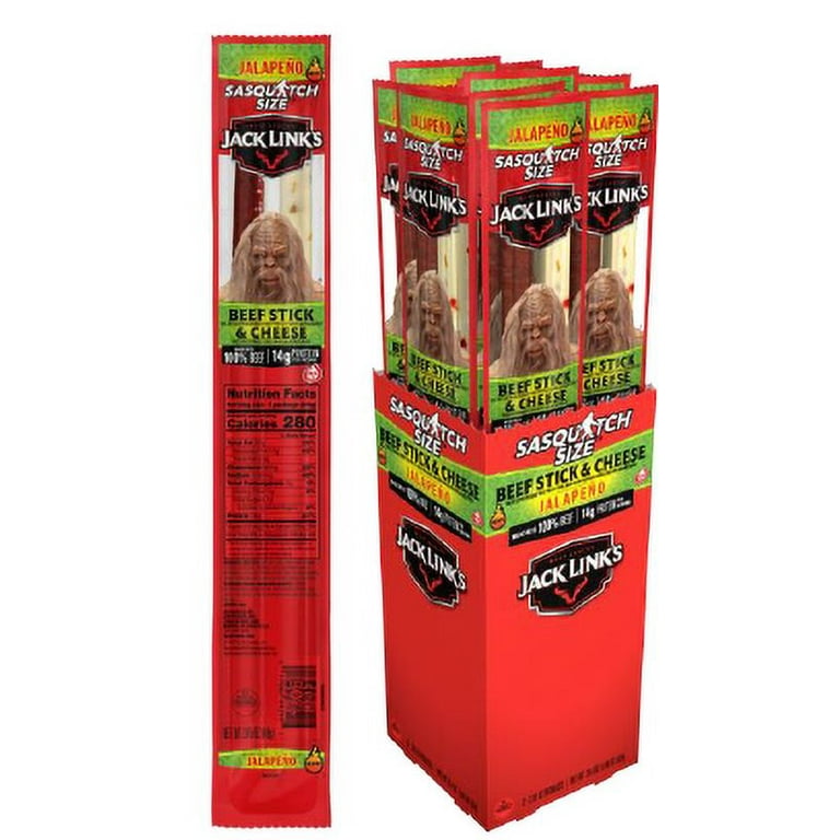 Jack Link's Sasquatch Size Jalape?o and Cheese, 2.45 oz - Spicy