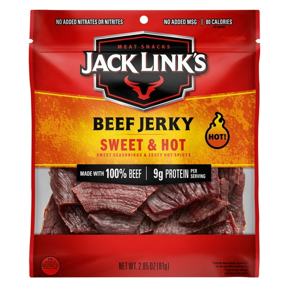 Jack Link's Sweet & Hot Beef Jerky, Protein Snack, 3.25 oz