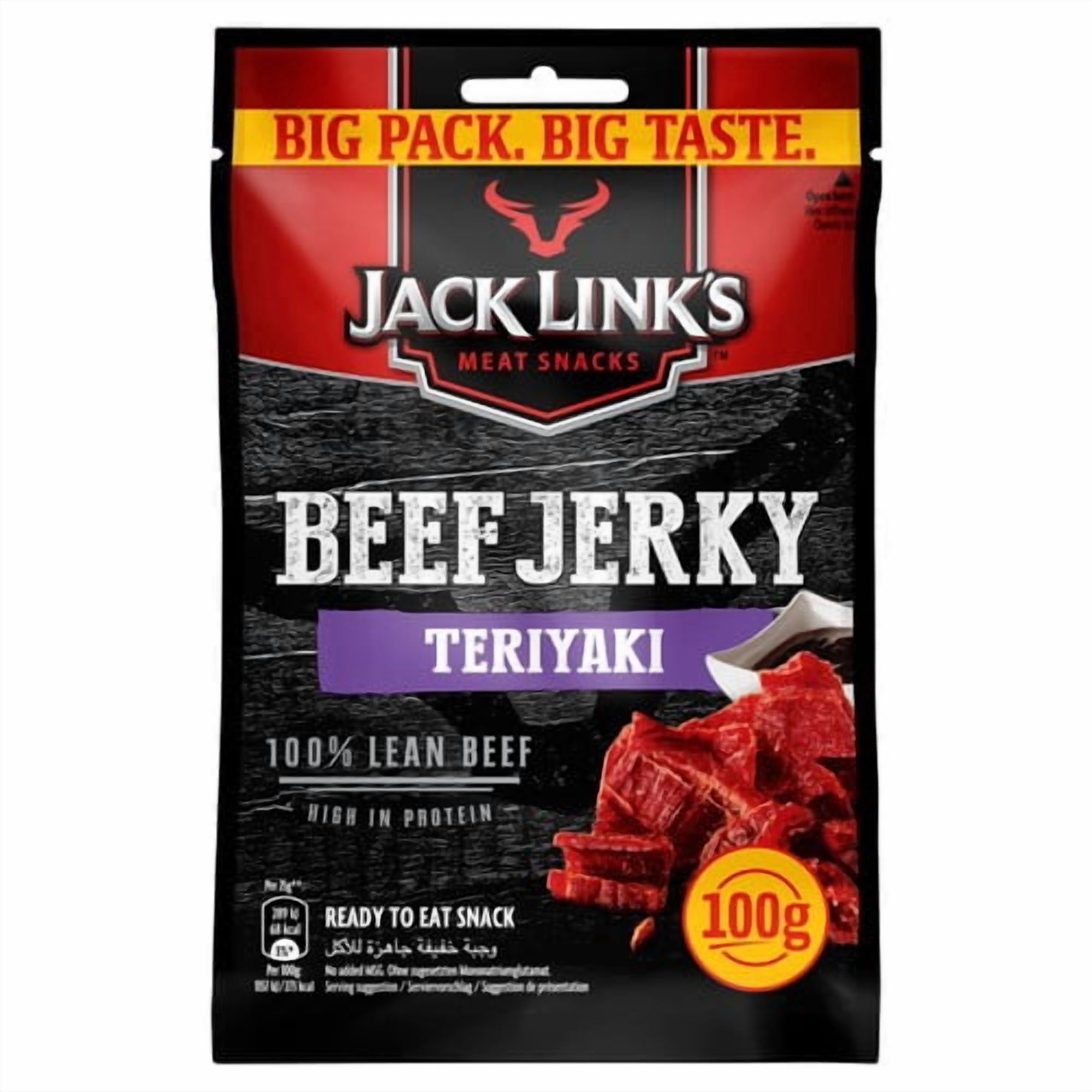 Jack Link's Teriyaki Beef Jerky 100g, British Import (Pack of 3)