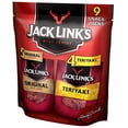 thumbnail image 1 of Jack Link’s Beef Jerky Variety Pack Includes Original and Teriyaki Beef Jerky, Good Source of Protein, 96% Fat Free, No Added MSG, (9 Count of 1.25 oz Bags) 11.25 oz, 1 of 6