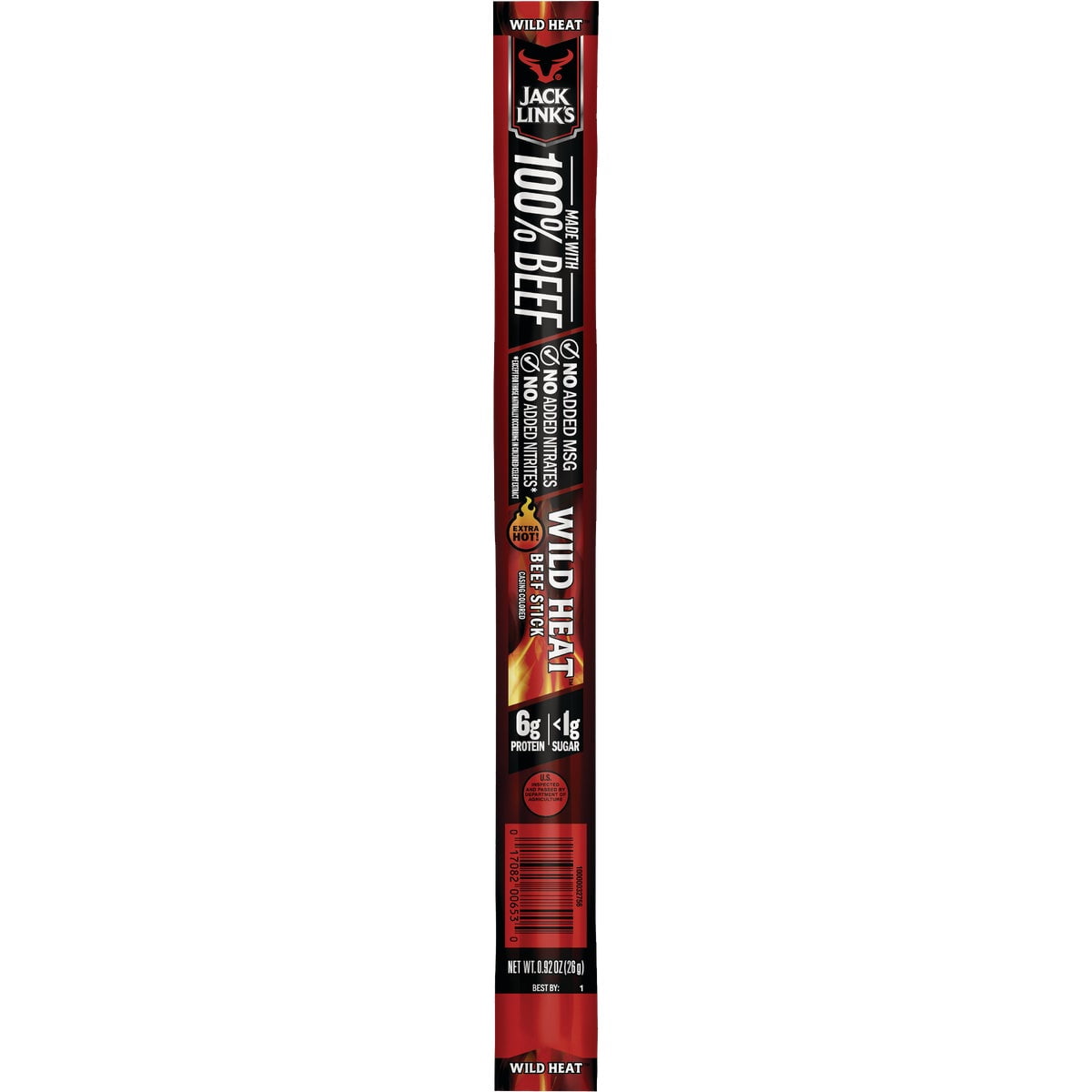 Jack Link's Wild Heat 0.92 Oz. Beef Stick 10000032871 Pack of 20