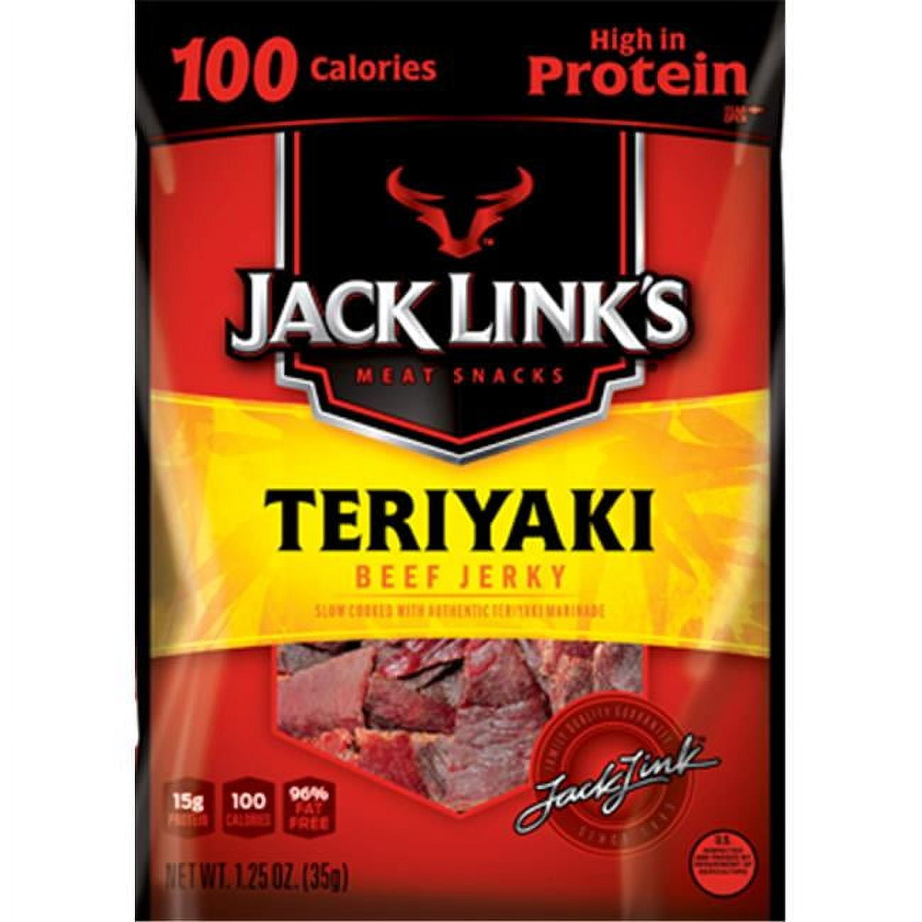 Jack Links  1.25 oz Teriyaki Beef Jerky Meat Snacks - Pack of 10