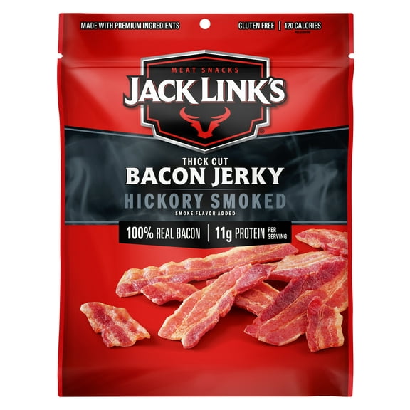Jack Links 2.85oz Thick Cut Hickory Smoked Bacon Jerky with 11g of Protein