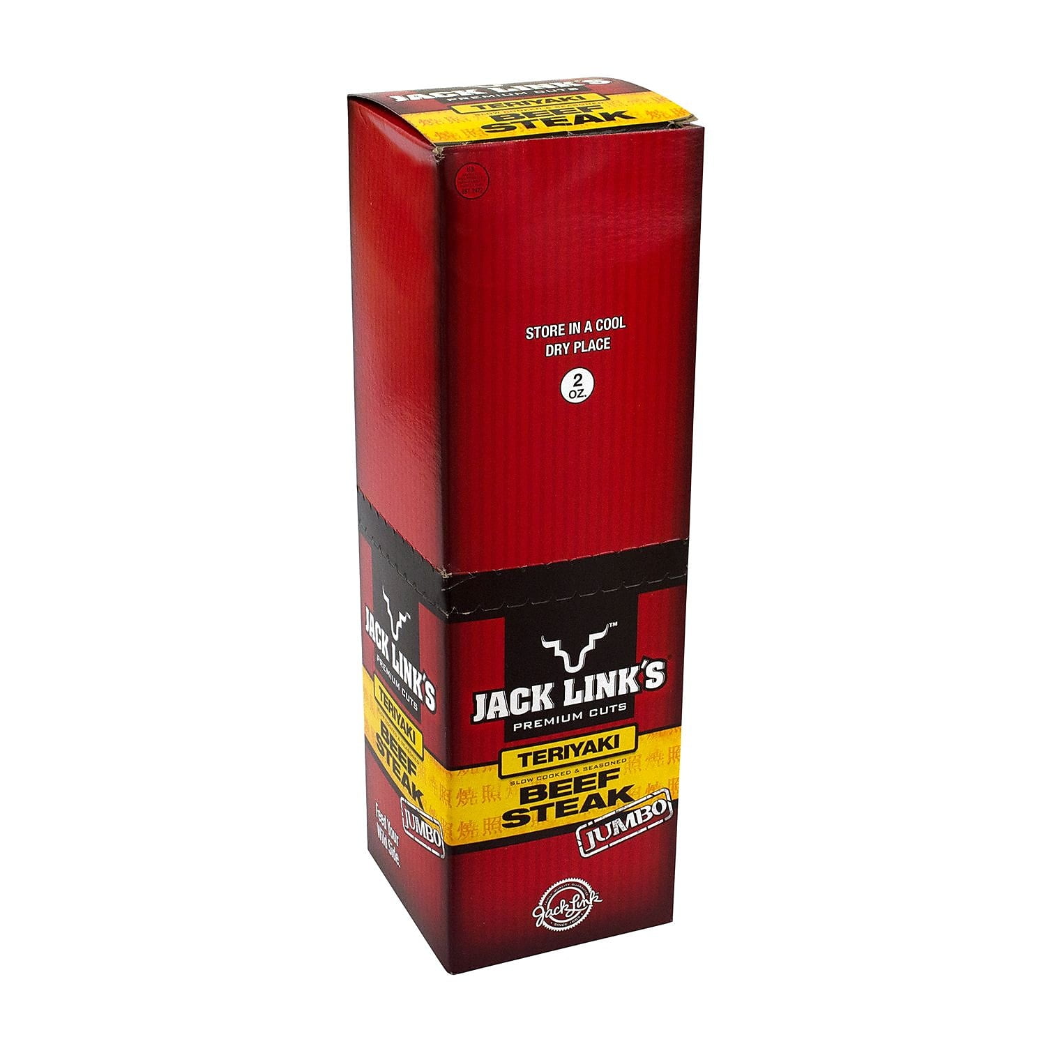 Jack Link's Slow Cooked & Seasoned Teriyaki Beef Steak 12 ea