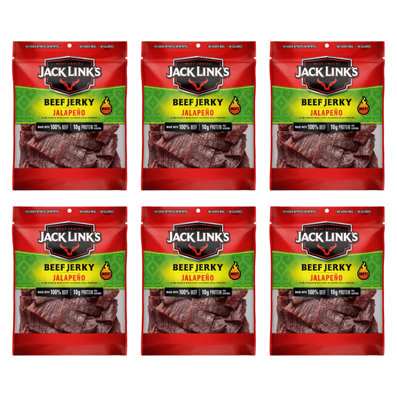 Jack Links Beef Jerky, Jalapeno, 2.85oz (Pack of 6)
