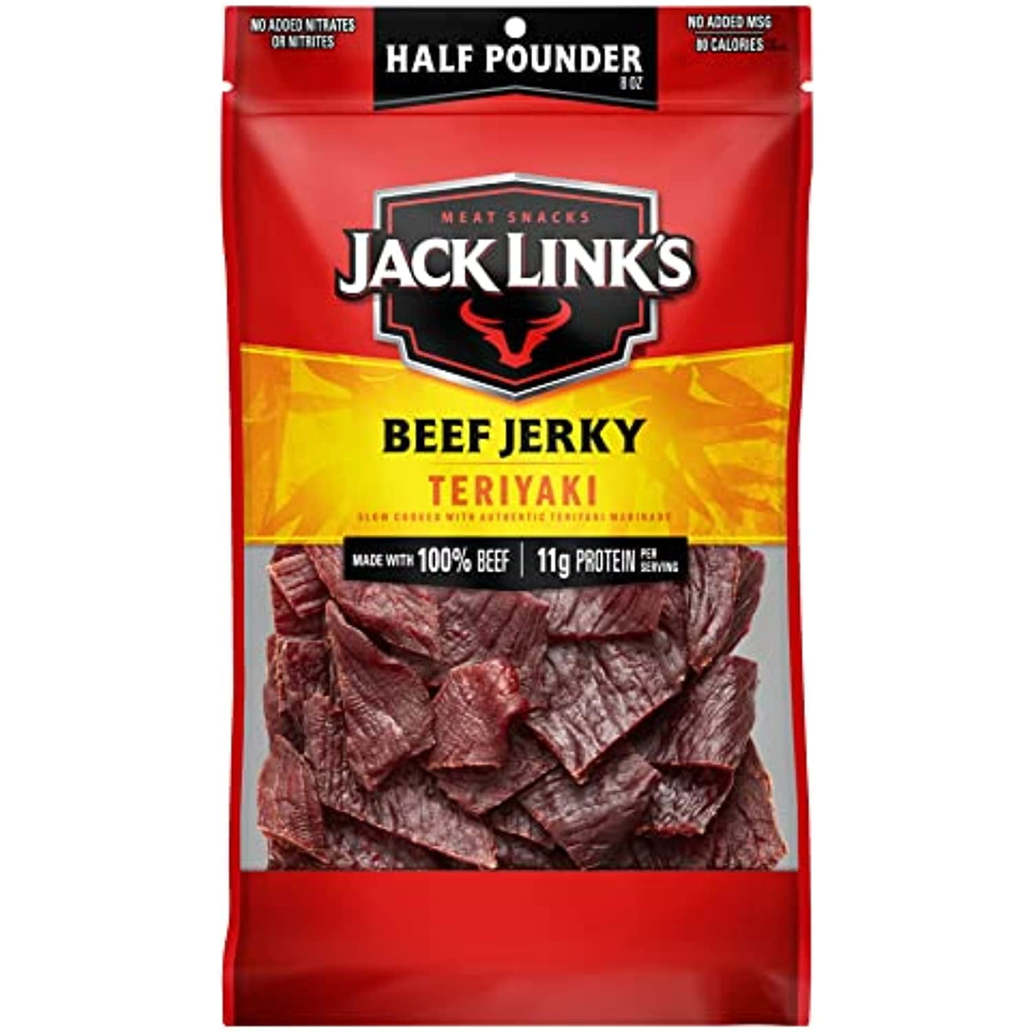 Jack Links Beef Jerky, Teriyaki, Pounder Bag Flavorful Meat Snack