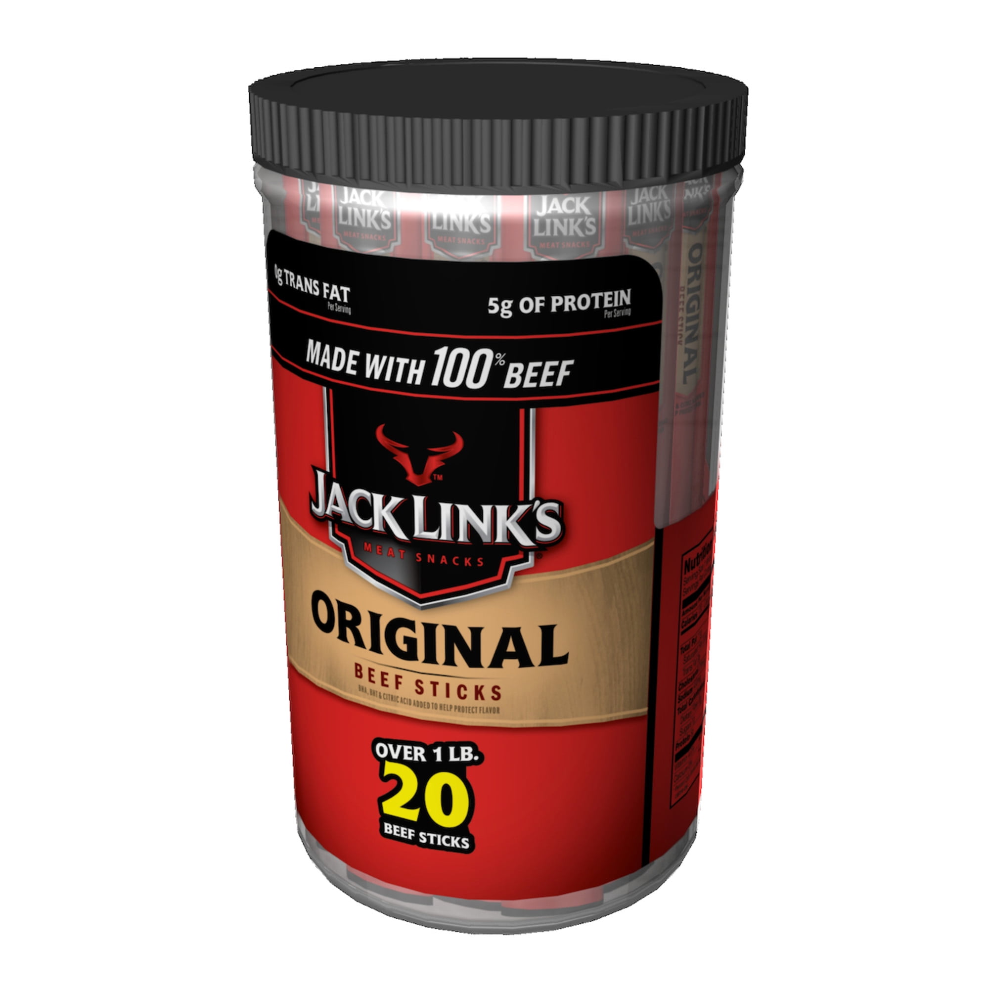 Jack Links Beef Sticks on-the-go, Original, 0.92oz, 20 CT