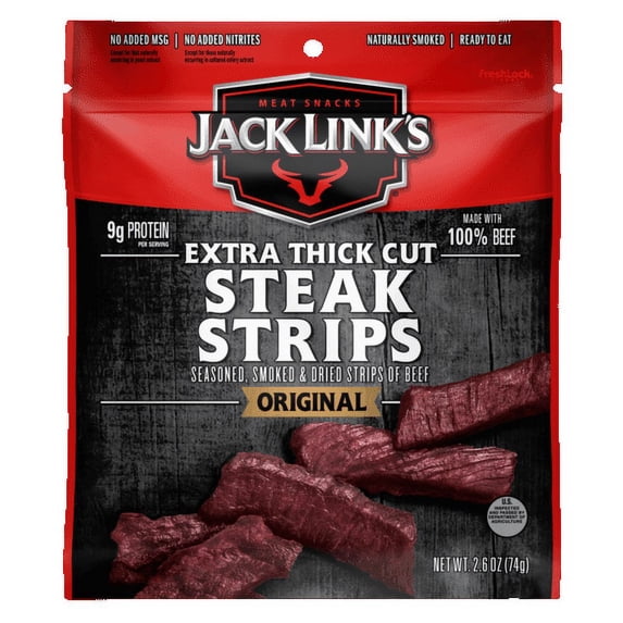 Jack Links Beef Strips, Original, 2.6 oz