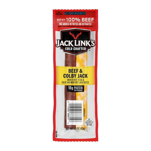 Jack Links Cold Crafted Original Beef & Colby Jack Cheese Sticks, 1.5 oz