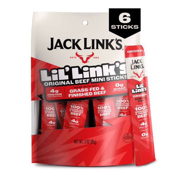 Jack Links Mini Original Beef Sticks, Lil' Links, 6 pack, 3 oz