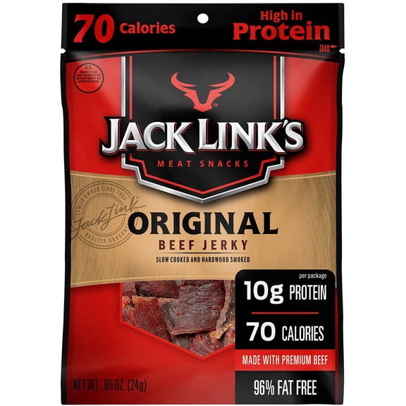Jack Links Original Beef Jerky, 0.85 Ounce -- 48 per case.