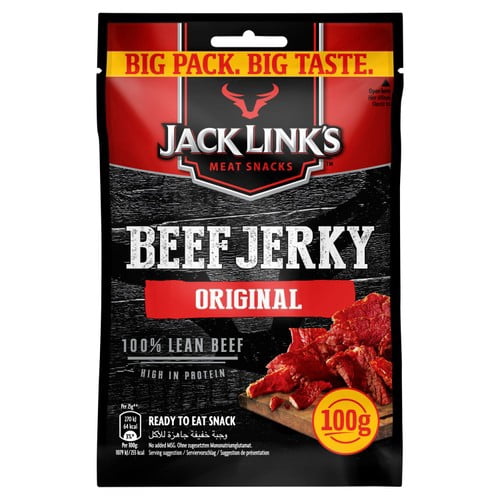 Jack Links Original Beef Jerky 100g, British Import (Pack of 3)