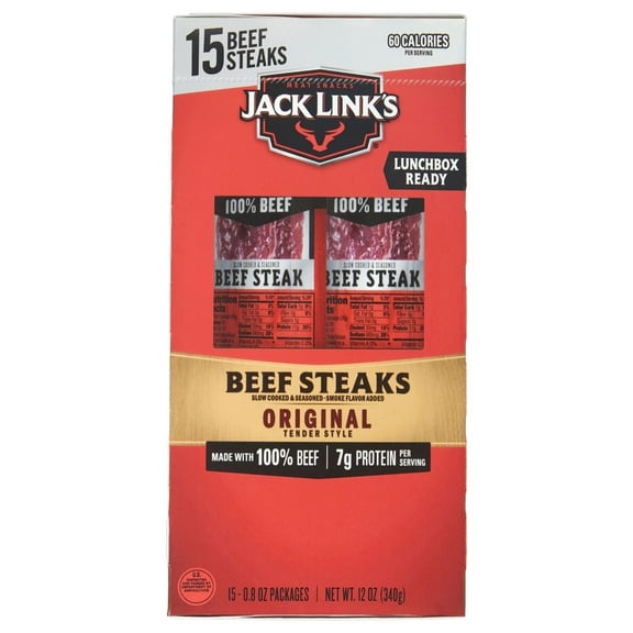 Jack Links Original Tender Style Beef Steak 0.8 Ounce (15 Count)