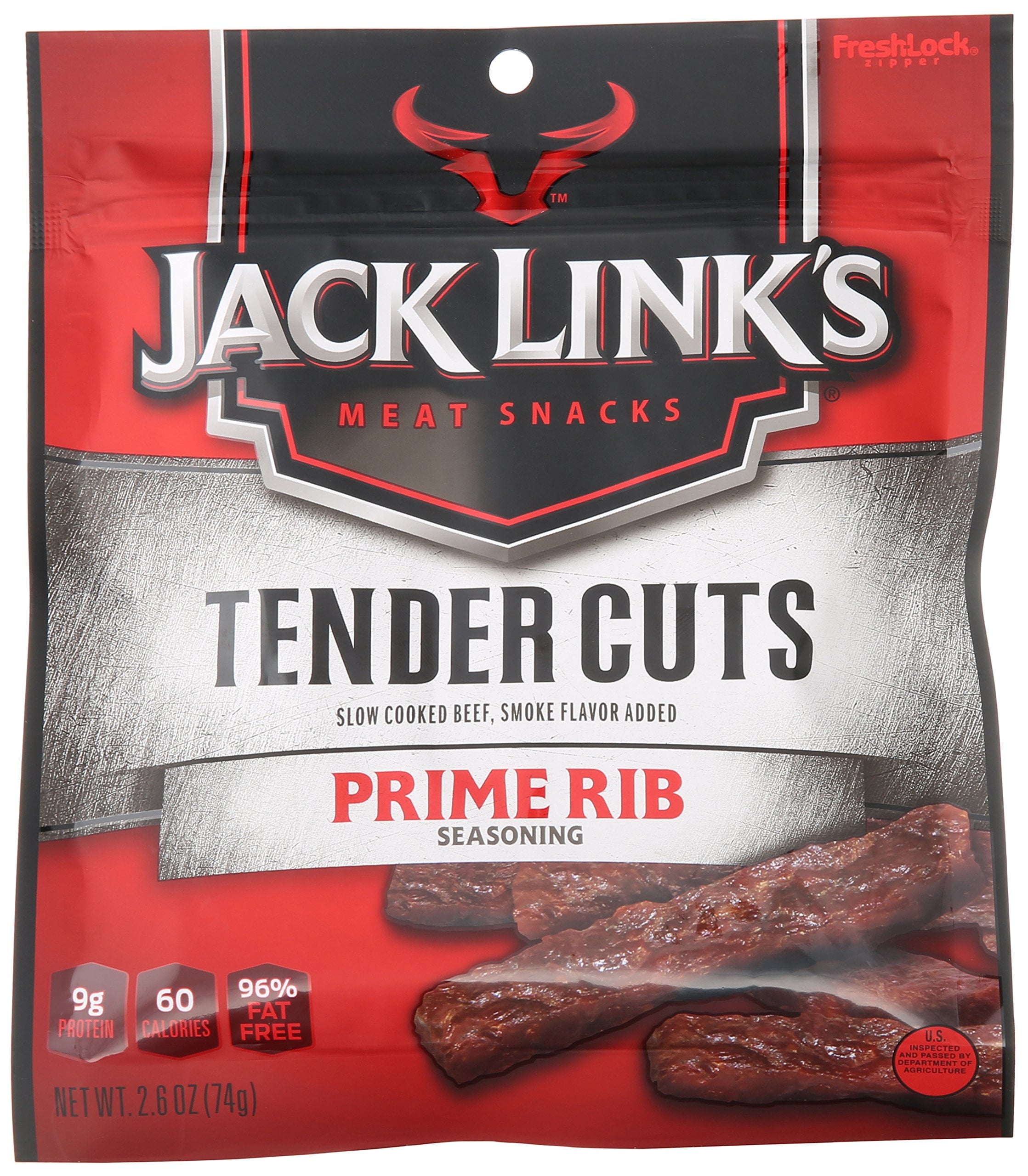 Jack Links Tender Cuts XEF1&nbsp;Bag, Prime Rib Beef, 2.6 Ounce
