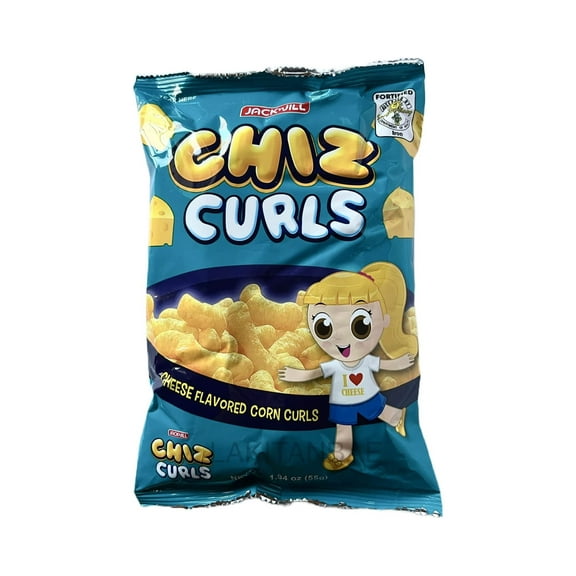 Jack N Jill Chiz Curls Cheese Flavored Corn Curls 1.94Oz (Pack Of 2)