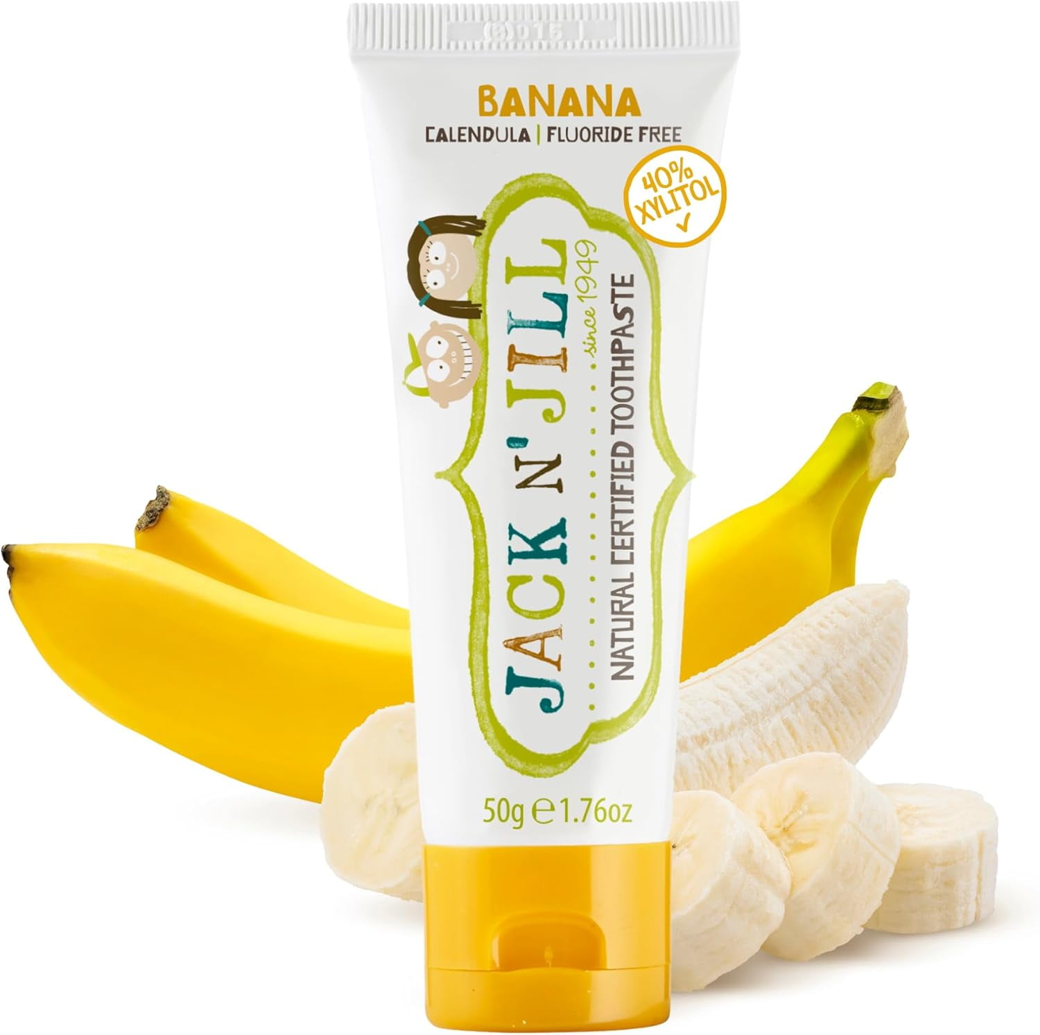 Jack N' Jill Natural Certified Kids & Baby Toothpaste, Banana