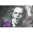 thumbnail image 1 of Nifao Jack Nicholson Cigar Rings Giant Print – Canvas Painting, Wall Art Unframed, 53"L x 44"W, 1 of 12