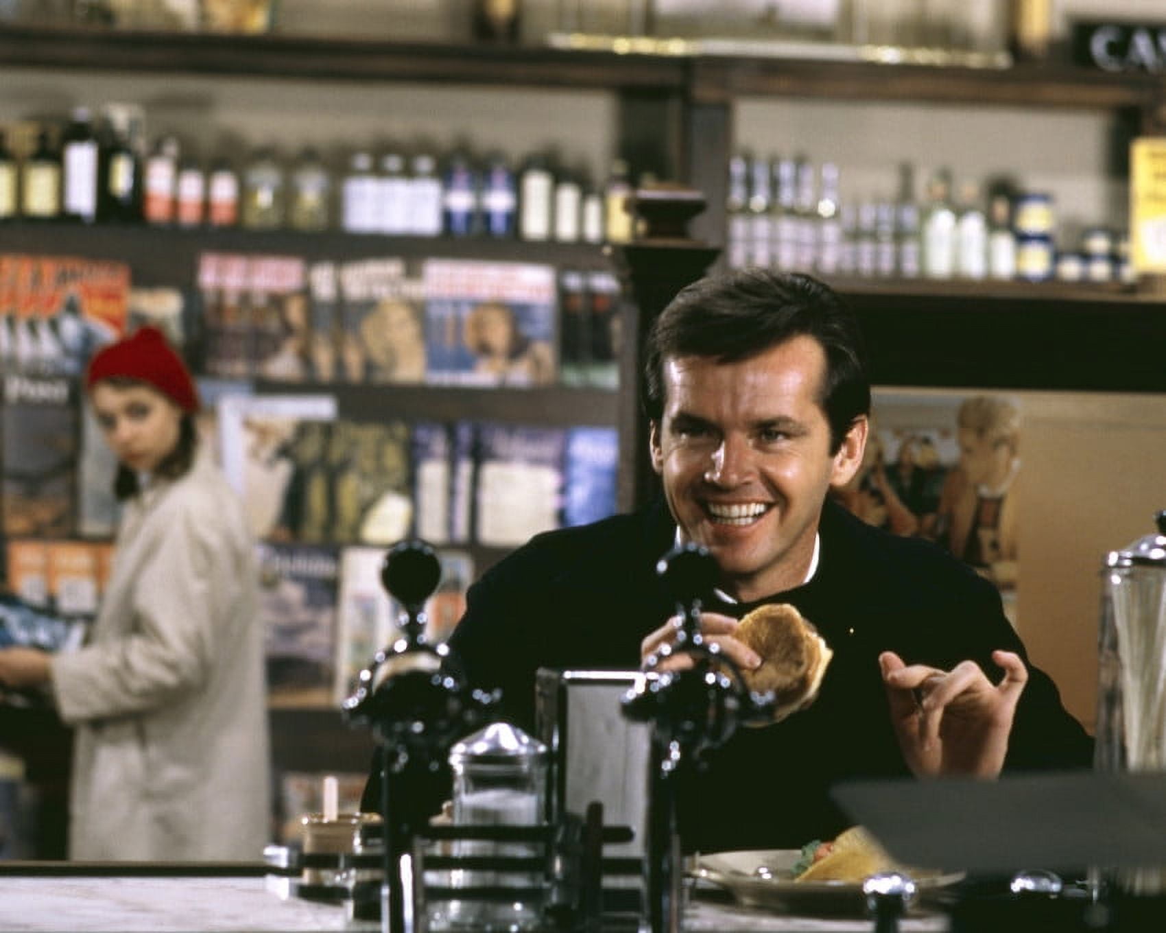 Jack Nicholson In Carnal Knowledge Smiling In Diner With Burger 24X36 Classic Hollywood Poster