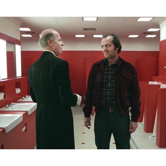 Jack Nicholson In The Shining In Red Colored Bathroom 24X36 Classic Hollywood Poster