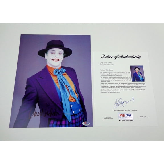 Jack Nicholson The Joker Batman Signed Autograph 11x14 Photo PSA/DNA COA