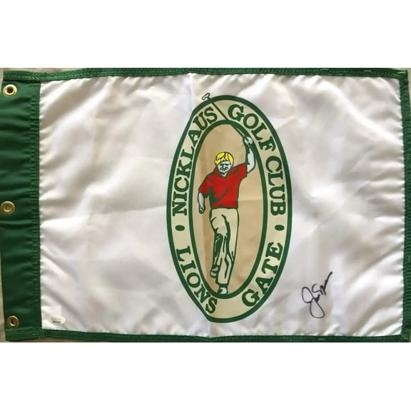 Jack Nicklaus autographed Nicklaus Golf Club at Lions Gate pin flag JSA