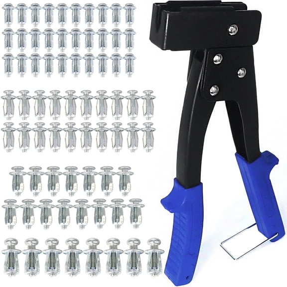 Jack Nuts Petal Nuts Dowels with Screws, Wall Anchors Assortment Kit for Drywall, Carbon Steel 74PCS M4,M5,M6,M8
