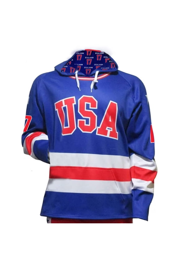Jack O'Callahan USA Hockey Miracle on Ice 1980 Team Jersey Official Hoodie-Royal