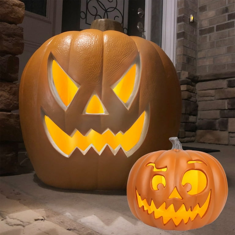 Jack O Lantern - 11in+21in Large Halloween Pumpkin with Pre