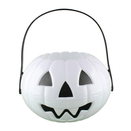 Jack O Lantern Bucket Candy Pail Halloween Decoration Classic Pumpkin Design for Children's Trick or Treat