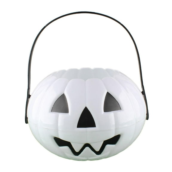 Jack O Lantern Bucket Candy Pail Halloween Decoration Classic Pumpkin Design for Children's Trick or Treat