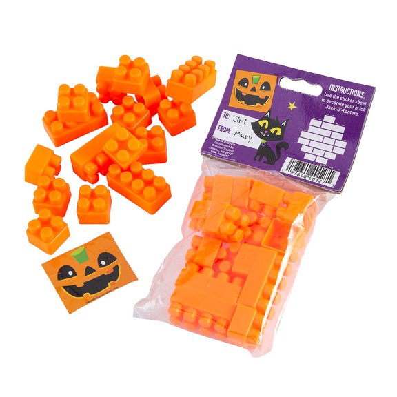 Jack-O-Lantern Building Brick Handout for 12