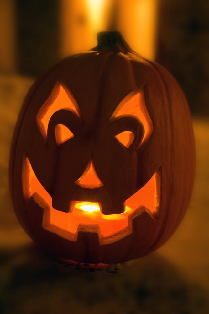 Jack-O-Lantern Canvas Art - Carson Ganci Design Pics (11 x 17)